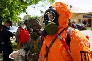 Специалисты МЧС России провели дезинфекцию в Дербенте