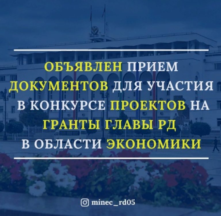 Стартовал прием заявок на конкурс грантов главы РД в области экономики