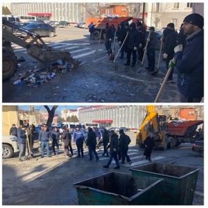 Коллектив Минимущества Дагестана принял участие в масштабном субботнике