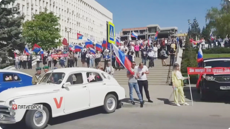 Дагестанская делегация приняла участие во Всероссийском первомайском автопробеге