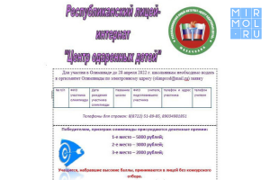 VI Республиканская математическая олимпиада «Фибоначчи» пройдет в Дагестане