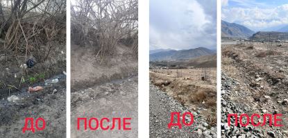 Весенний общерайонный субботник провели в Докузпаринском районе
