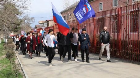 Масштабная акция «Сила V Правде» в поддержку Президента России Владимира Путина и СВО прошла в Кайтагском районе