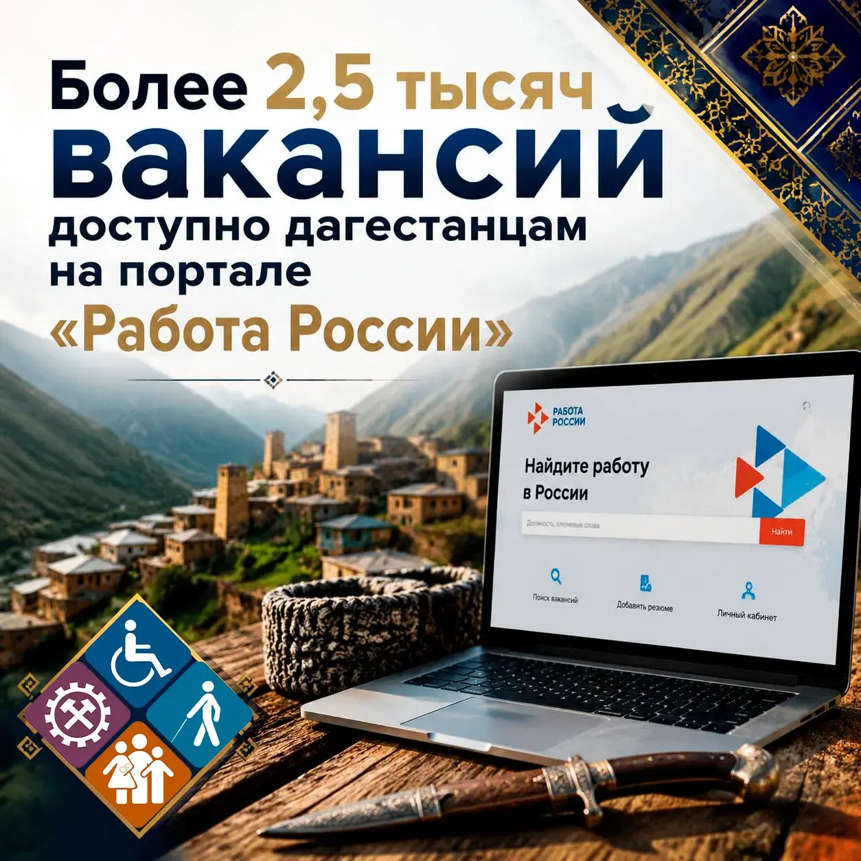 Более 2,5 тысячи вакансий доступны жителям Дагестана на портале «Работа России»
