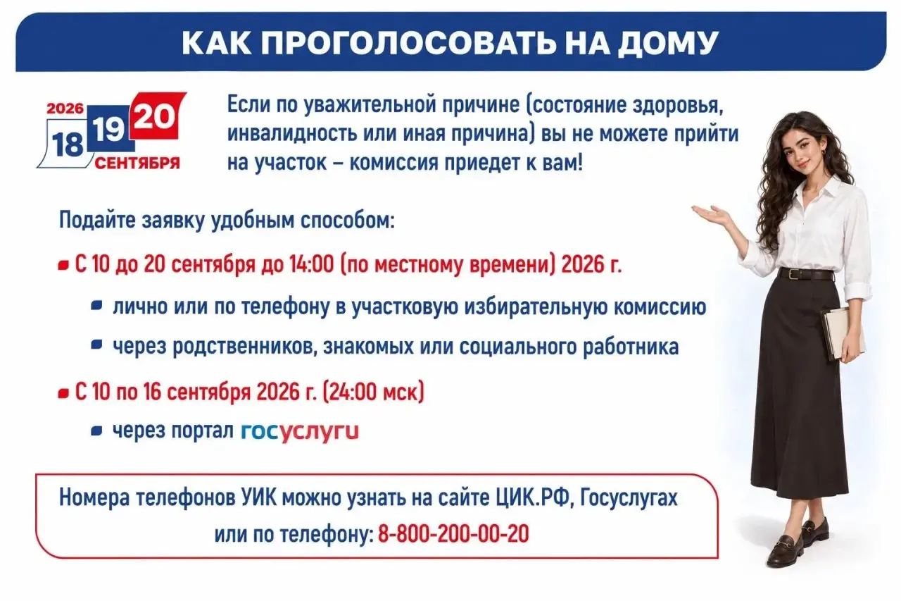 ЕДГ-2026: кто может проголосовать на дому и как подать заявление