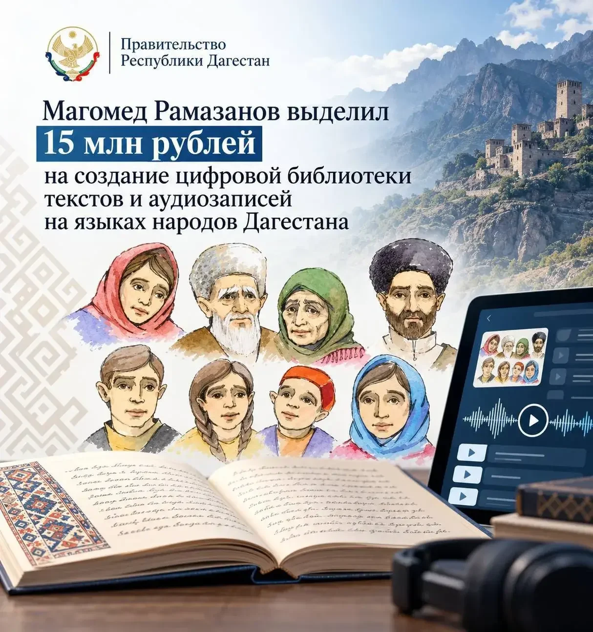 В Дагестане создадут цифровую библиотеку на языках народов республики за 15 млн рублей