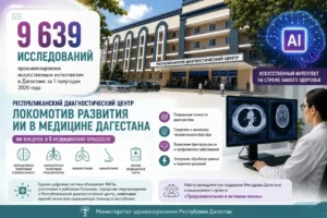 Искусственный интеллект в медицине Дагестана обработал более 9,6 тысячи исследований за шесть месяцев
